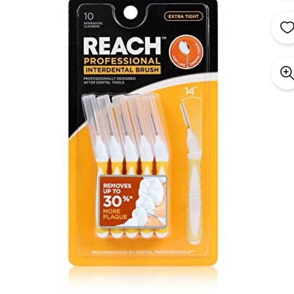 🔹️Reach🔹️ Interdental Brush Tight 1.0mm Floss Bundle Designed for Gum Protect